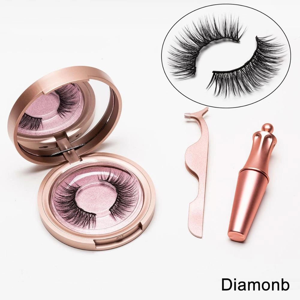 Natural Long Lasting, Magnetic Liquid Eyeliner & Magnetic False Eyelashes & Tweezer