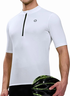 Nepest Cycling Jersey Men Short Sleeve Bike Shirts with 4 Rear Pockets Moisture Wicking Half Zip Road & Mountain Biking