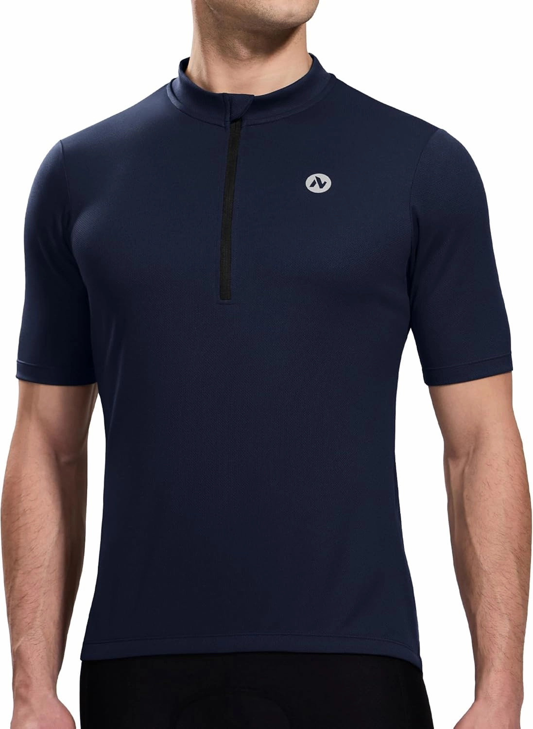 Nepest Cycling Jersey Men Short Sleeve Bike Shirts with 4 Rear Pockets Moisture Wicking Half Zip Road & Mountain Biking