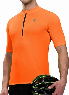 Nepest Cycling Jersey Men Short Sleeve Bike Shirts with 4 Rear Pockets Moisture Wicking Half Zip Road & Mountain Biking