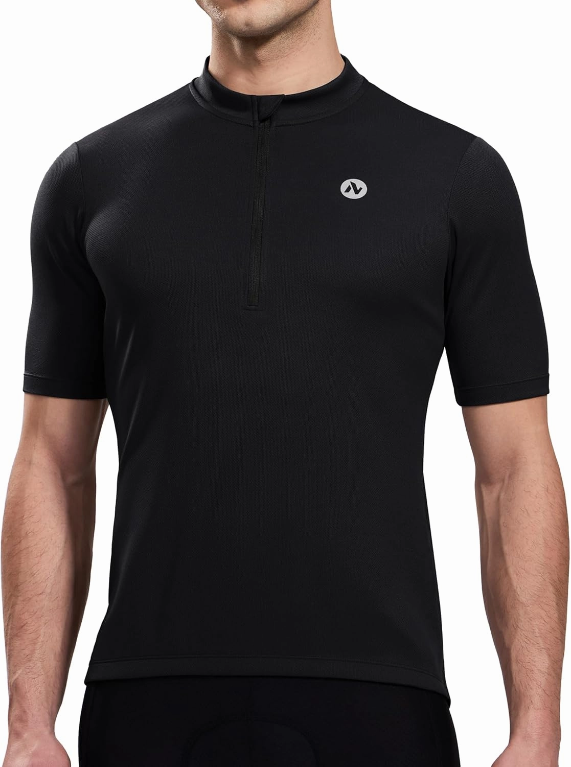 Nepest Cycling Jersey Men Short Sleeve Bike Shirts with 4 Rear Pockets Moisture Wicking Half Zip Road & Mountain Biking
