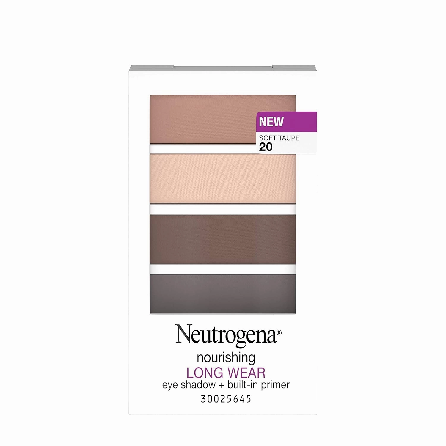 Neutrogena Nourishing Long Wear Eye Shadow   Built-In Eyelid Primer, 2-in-1 Eye Makeup with Vitamins and Skin-Nourishing Conditioners, 20 Soft Taupe,.24 oz