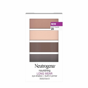 Neutrogena Nourishing Long Wear Eye Shadow   Built-In Eyelid Primer, 2-in-1 Eye Makeup with Vitamins and Skin-Nourishing Conditioners, 20 Soft Taupe,.24 oz