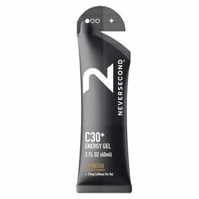 Neversecond C30  Energy Gel   Caffeine, Performance Nutrition & Hydration, Never2 Energy Gel for Triathlons, Ironman, Cycling & Marathons (Espresso Flavor, 12-Count Pack)