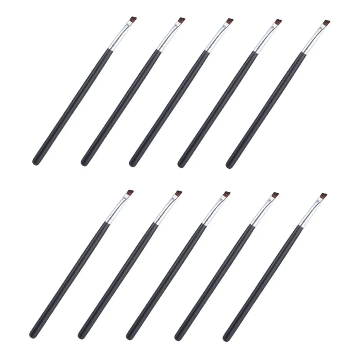 NOLITOY 30pcs Eyeliner and Eyebrow Brush Angled Makeup Tools for Precision Application for Daily Use for Beginners and Professionals
