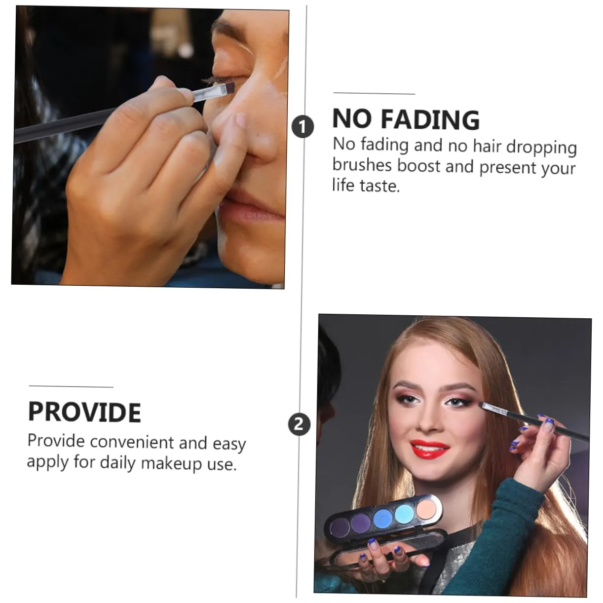 NOLITOY 30pcs Eyeliner and Eyebrow Brush Angled Makeup Tools for Precision Application for Daily Use for Beginners and Professionals