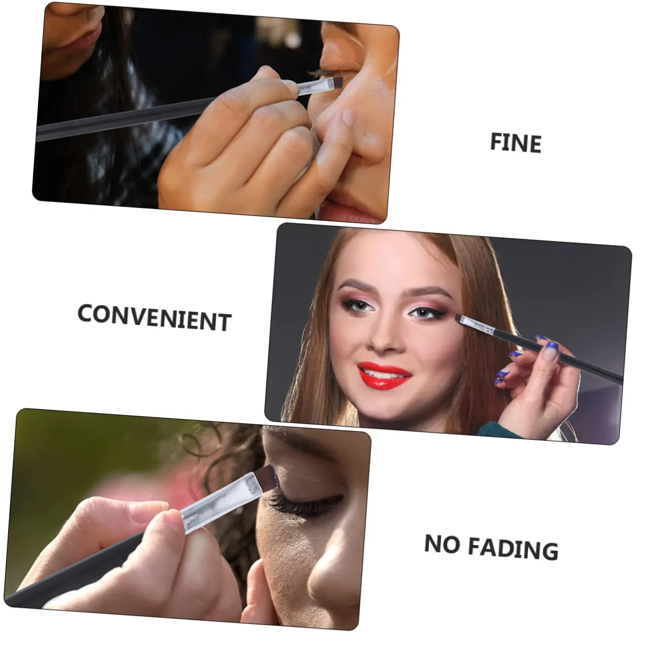 NOLITOY 30pcs Eyeliner and Eyebrow Brush Angled Makeup Tools for Precision Application for Daily Use for Beginners and Professionals