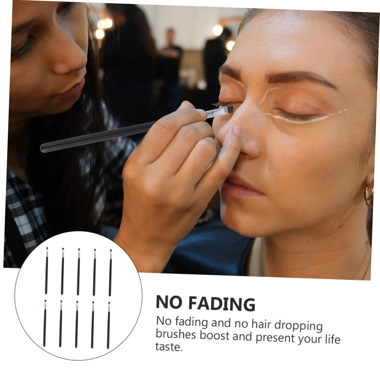 NOLITOY 30pcs Eyeliner and Eyebrow Brush Angled Makeup Tools for Precision Application for Daily Use for Beginners and Professionals