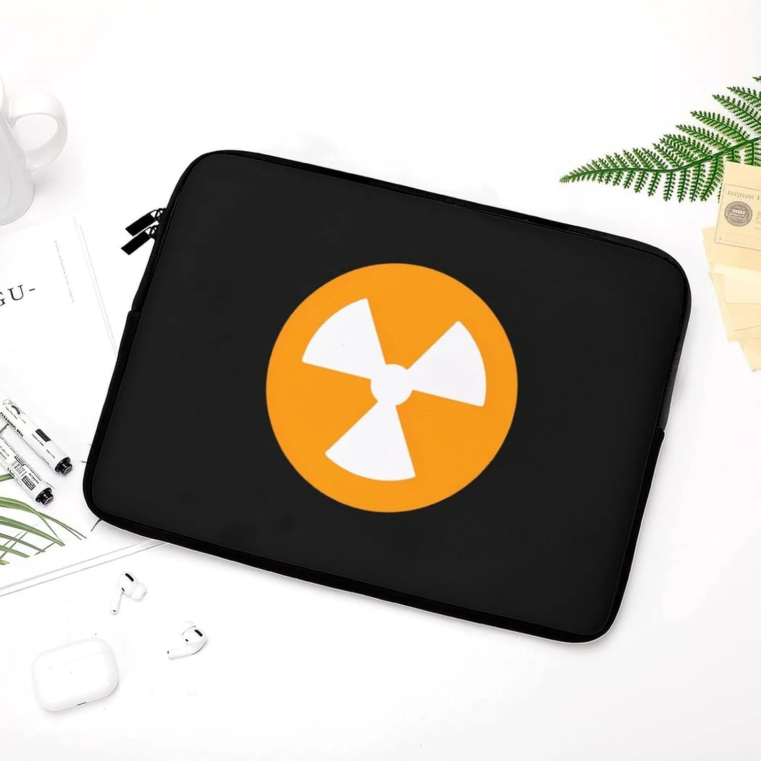 Nuclear Danger Personalized Laptop Bag Business Casual Laptop Cases Slim Computer Bag Briefcase
