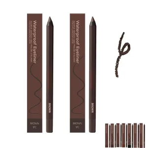 Occasionalous Eyeliner, Occasionalous 24 Hr Waterproof Eyeliner Duo Sharpenable Eye Pencil, Beyond Draw Eyes Liner Gel Pen, 2 In 1 Long-Lasting Eye Makeup, Smooth And Easy to Color (Brown)