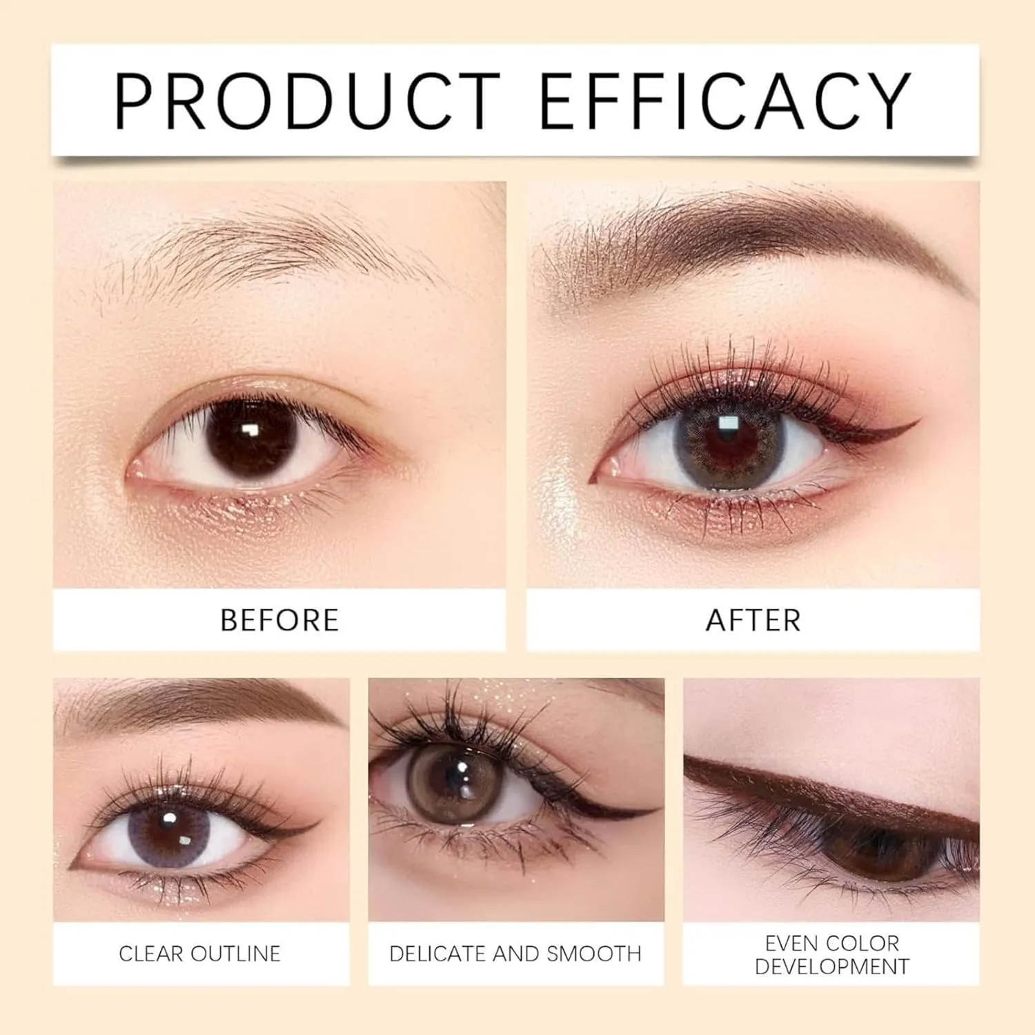 Occasionalous Eyeliner, Occasionalous 24 Hr Waterproof Eyeliner Duo Sharpenable Eye Pencil, Beyond Draw Eyes Liner Gel Pen, 2 In 1 Long-Lasting Eye Makeup, Smooth And Easy to Color (Brown)