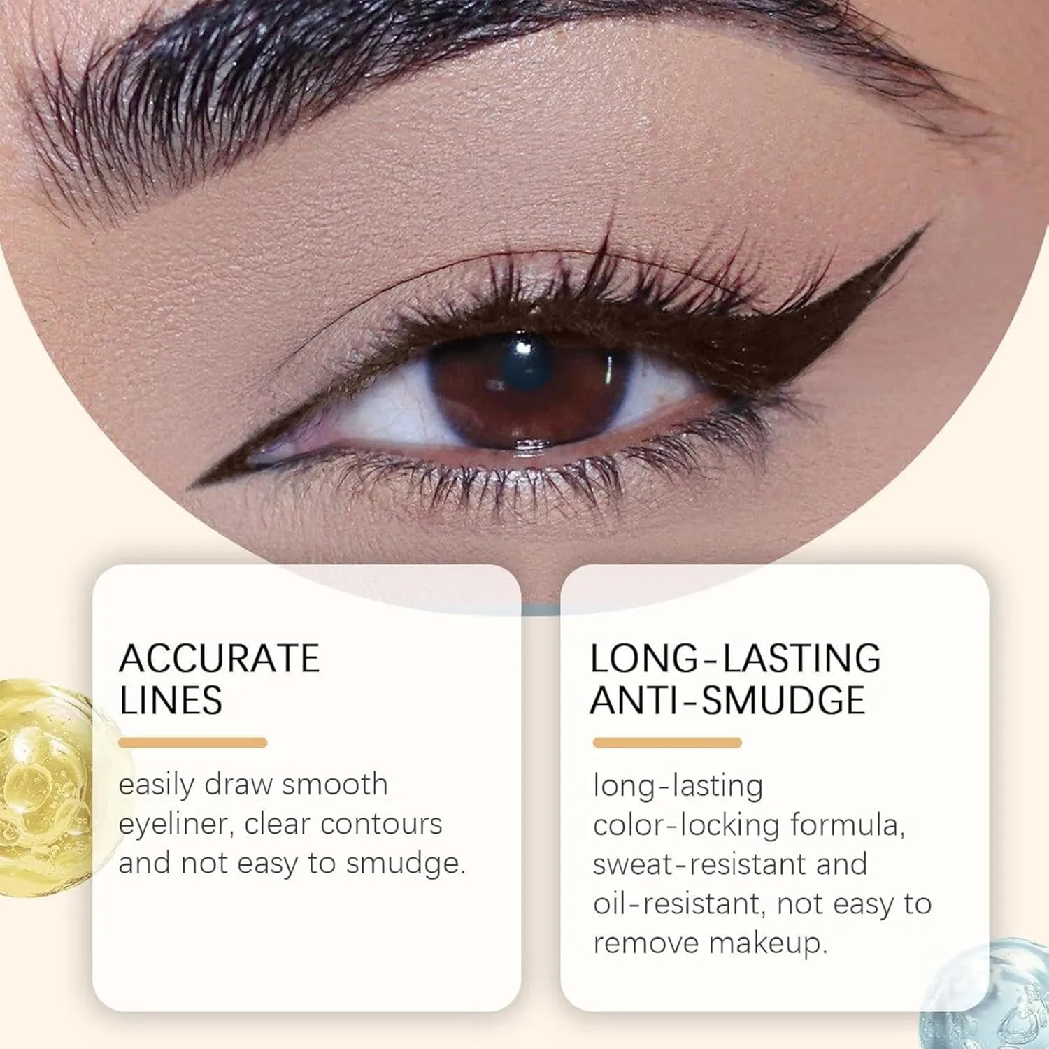 Occasionalous Eyeliner, Occasionalous 24 Hr Waterproof Eyeliner Duo Sharpenable Eye Pencil, Beyond Draw Eyes Liner Gel Pen, 2 In 1 Long-Lasting Eye Makeup, Smooth And Easy to Color (Brown)