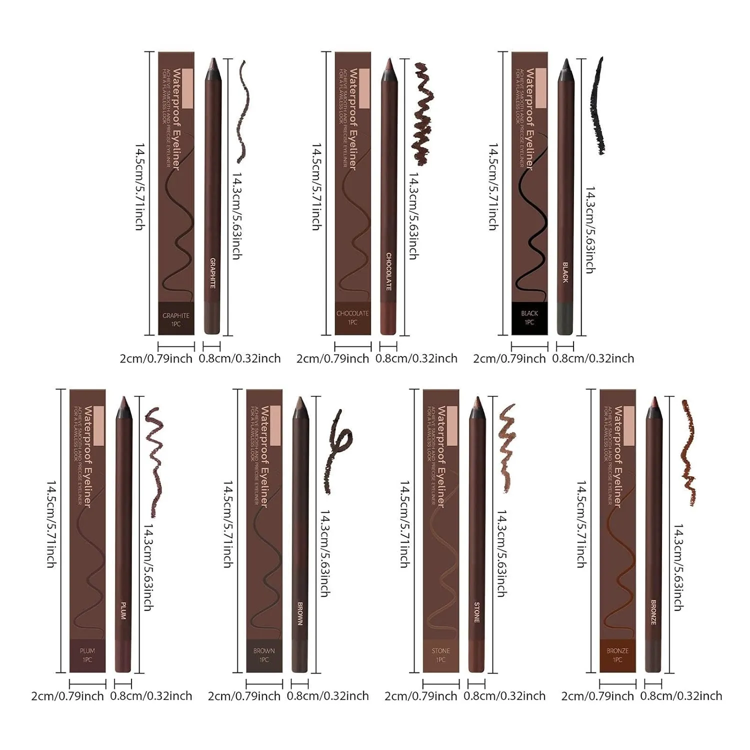 Occasionals Eyeliner, Occasionalous Eyeliner, Occasionals Eye Liner, 24 Hr Waterproof Eyeliners Duo Sharpenable Eye Pencil, No Smudging, Fading, Sharpenable Long-Lasting Eye Makeup (#4 Plum-2)