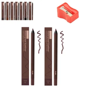 Occasionals Eyeliner, Occasionalous Eyeliner, Occasionals Eye Liner, 24 Hr Waterproof Eyeliners Duo Sharpenable Eye Pencil, No Smudging, Fading, Sharpenable Long-Lasting Eye Makeup (#4 Plum-2)