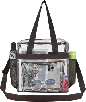 Oraben Clear Bag for Stadium Events 12x6x12 Clear Tote Bag for Women Transparent Lunch Bag for Work Sports Concert