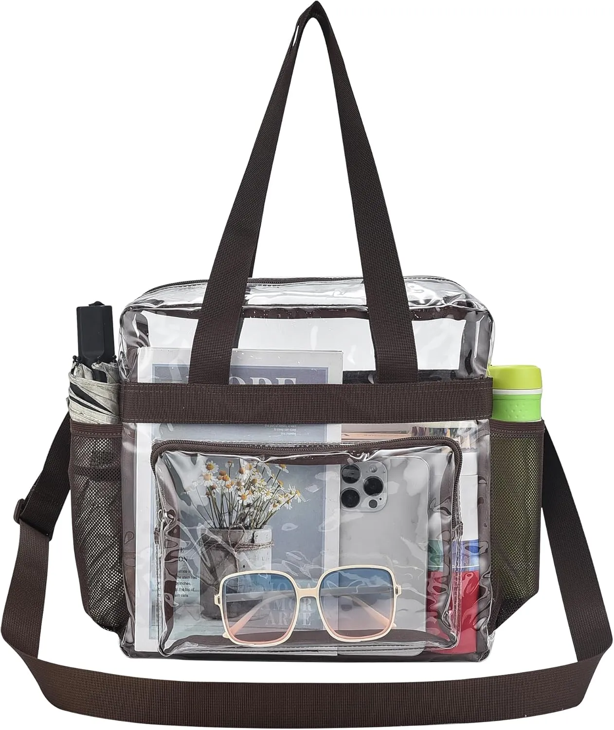 Oraben Clear Bag for Stadium Events 12x6x12 Clear Tote Bag for Women Transparent Lunch Bag for Work Sports Concert