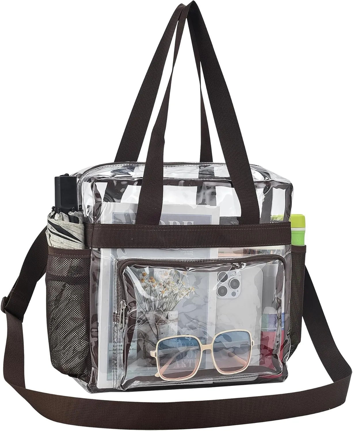 Oraben Clear Bag for Stadium Events 12x6x12 Clear Tote Bag for Women Transparent Lunch Bag for Work Sports Concert