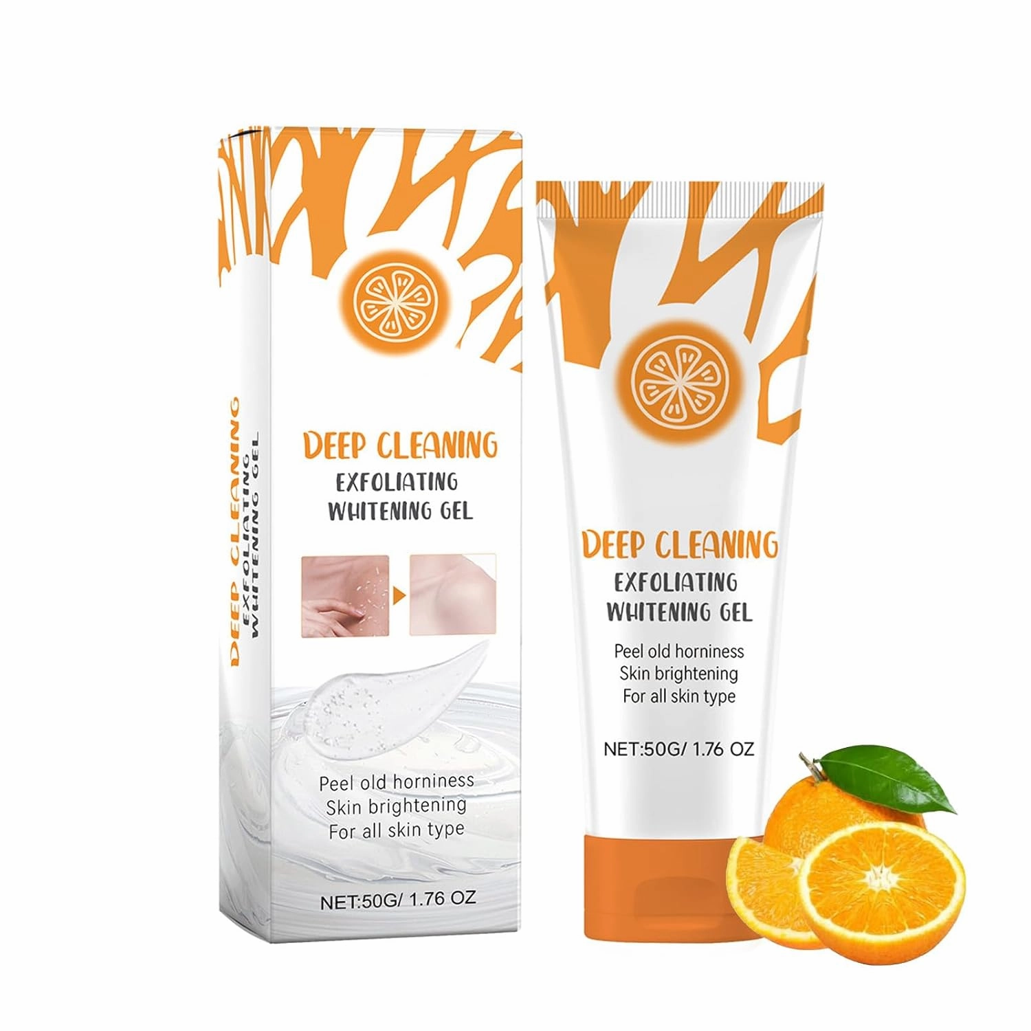 Orange Enzymes Exfoliating Gels, Orange Exfoliating Gel Scrub, Oranges Facial Peeling Gel, Deep Cleansing Moisturizing Facial Exfoliator For Deep Moisturizing Pore Cleansing (1 Pcs)