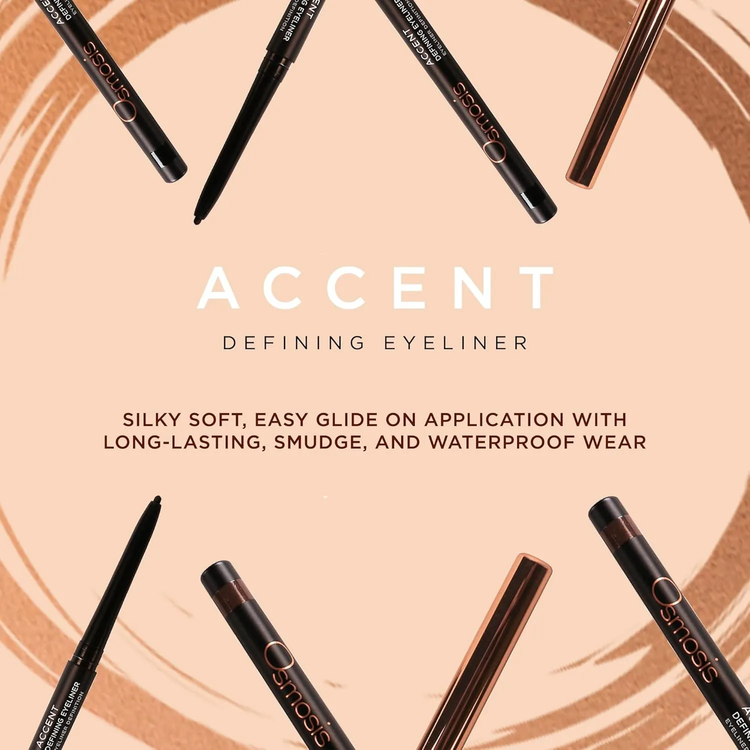 OSMOSIS Accent Defining Eyeliner, Retractable, Creamy, Long-Lasting, Smudge-Proof and Waterproof
