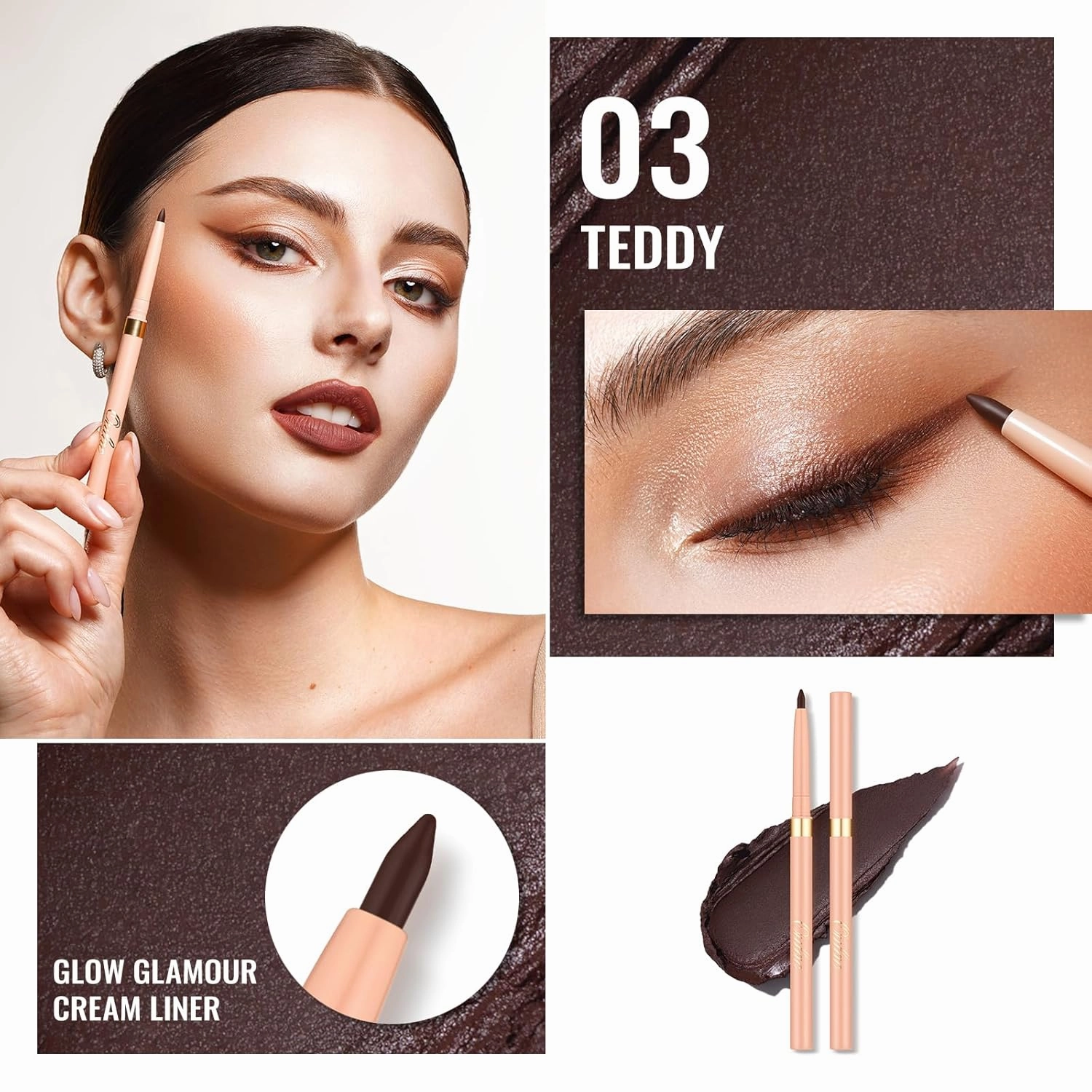 Oulac Waterproof Eyeliner Pencil Set - Smooth and Creamy, Retractable Eye Makeup for Precision Application, Vegan & Cruelty-Free