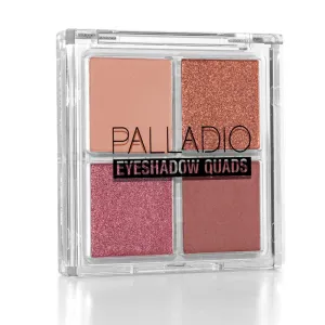 Palladio Eyeshadow Quads, Velvety Pigmented Blendable Matte, Metallic & Shimmer Finishes, Creamy Formula, Four Way Quad Eye Shadow Palette, Talc-Free (Gossip Girl)