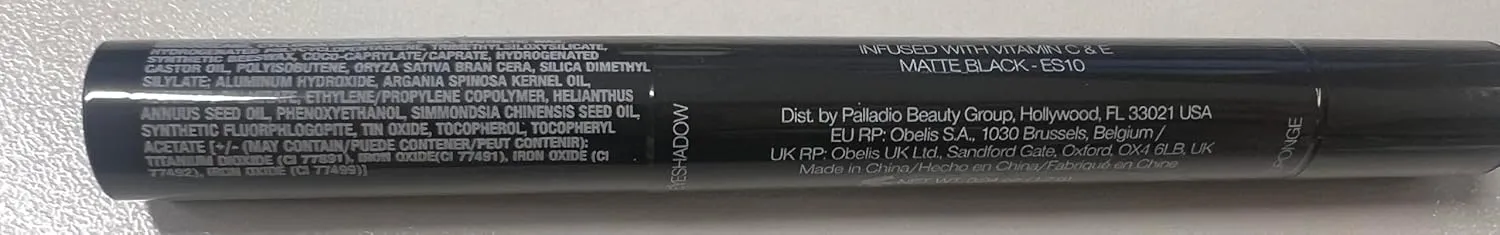 Palladio Waterproof Eyeshadow Stick with Blending Sponge, Long Lasting & Effortless Application, Smudge Free & Crease Proof Formula, Matte & Shimmer Shades, Buildable Eye Shadow (Matte Black)
