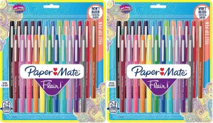 Paper Mate Flair Felt Tip Pens Medium Point 0.7 Millimeter Marker Pens Back to School Supplies for Teachers & Students Assorted Colors 24 Count