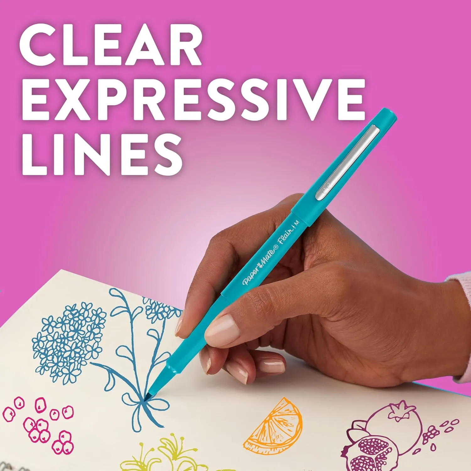 Paper Mate Flair Felt Tip Pens | Medium Point (0.7 mm) Marker Pens | Assorted Retro Colouring Pens | For Kids & Adult Colouring, Journalling & More | 12 Count