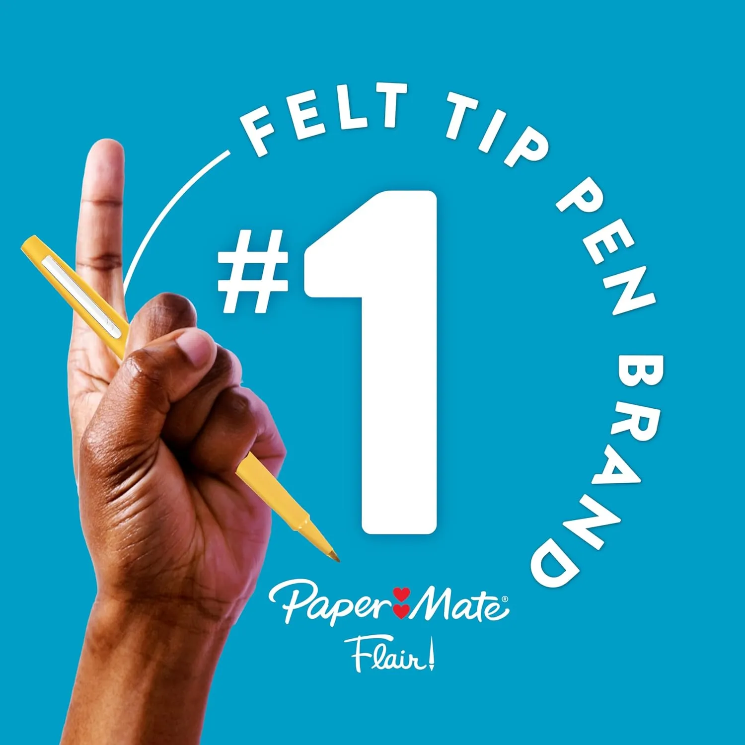 Paper Mate Flair Felt Tip Pens, Medium Point (0.7mm), Red, 12 Count