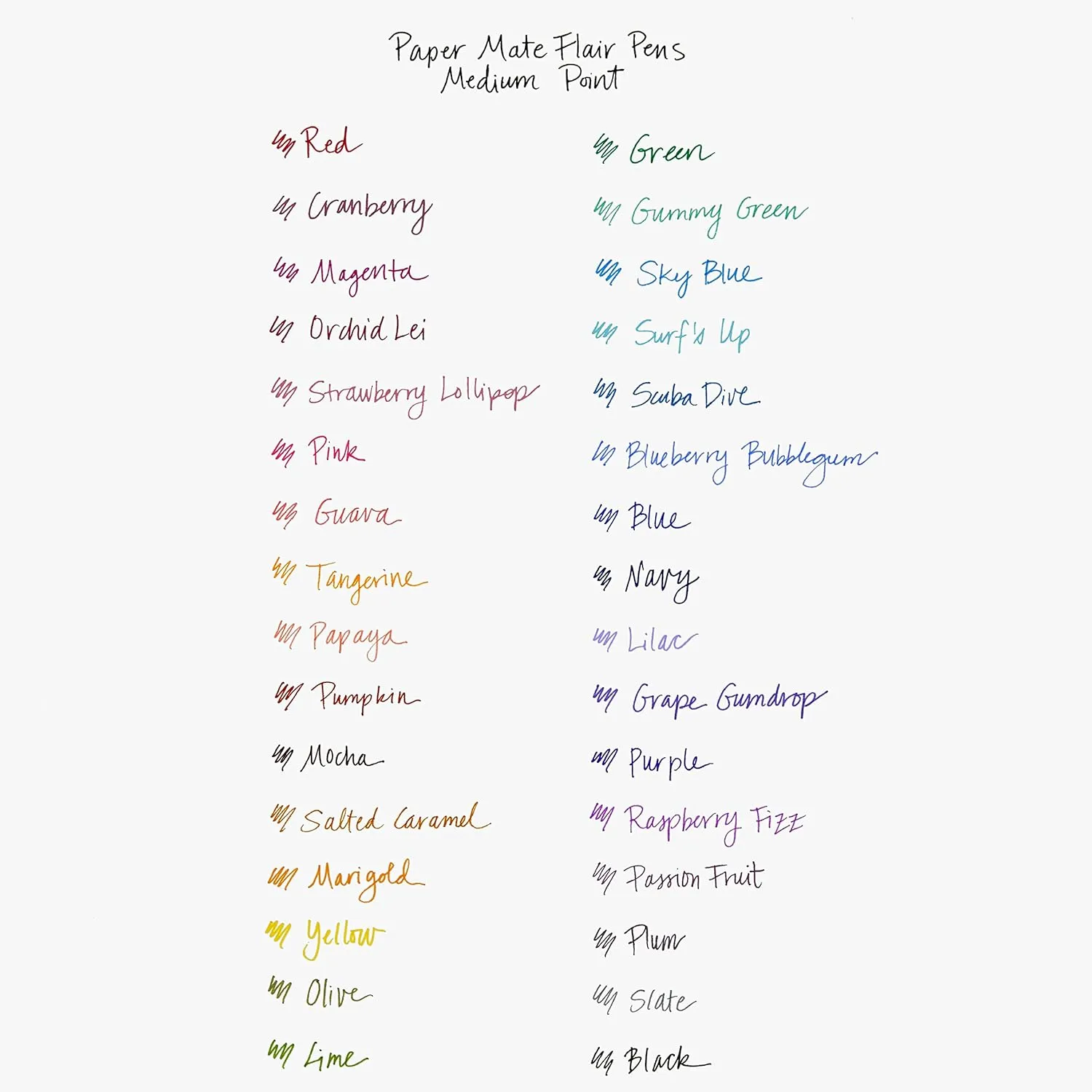 Paper Mate Flair Felt Tip Pens, Medium Point (0.7mm), Red, 12 Count