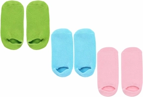 PartyKindom 3 Pairs Foot Moisturizing Socks Spa Socks for Salon Pedicure Feet Masks Dry Heel Socks Foot Spa Foot Soak Athletes Foot Treatment Salon Foot Socks Vegetable Gel