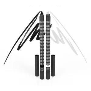Perfect Collab Eyeliner Duo | Rich Blk   Chalk | Creamy, Easy-Glide | Ultra-Pigmented Wax Pencils | No Budge Eye Pencil (0.03 oz)