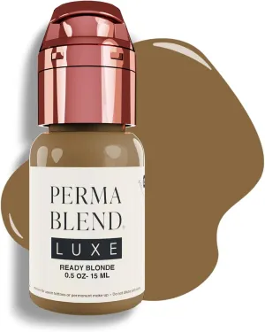 Perma Blend Luxe - Ready Blonde - Microblading Ink to Enhance Permanent Eyebrow Makeup - Eyebrow Tattoo Supplies for Permanent Eyebrow Color - Blonde Tattoo Ink - Vegan (0.5 oz)