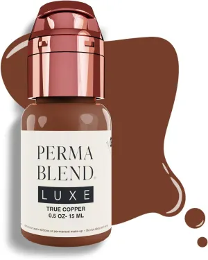 Perma Blend Luxe - True Copper - Microblading Ink to Enhance Lip Color - Lip Tattoo & Lip Blushing Supplies for Permanent Lip Color - Orange Red Lip Blush - Vegan (0.5 oz)