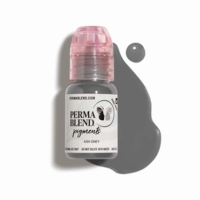 Perma Blend - Ash Grey - Microblading Ink for Permanent Eyeliner - Professional Tattoo Ink - Grey Tattoo Ink Makeup - Vegan (0.5 oz)