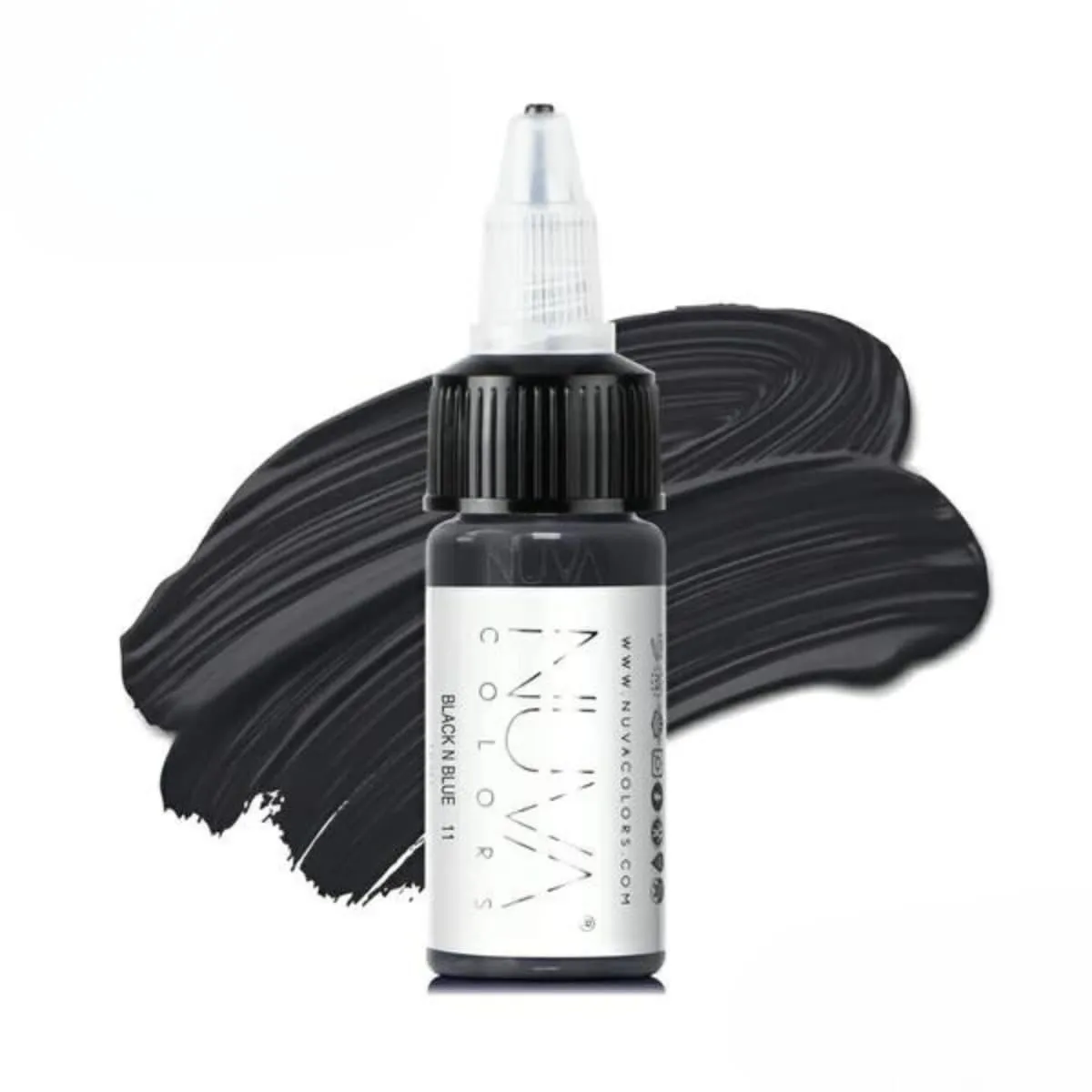 Permanent Eyeliner Pigment, Customizable, Cool Undertone for Microblading, Lash Line, Winged Eyeliner, Stardust or Smokey, Long-Lasting, Vegan, Made in USA (Black and Blue)