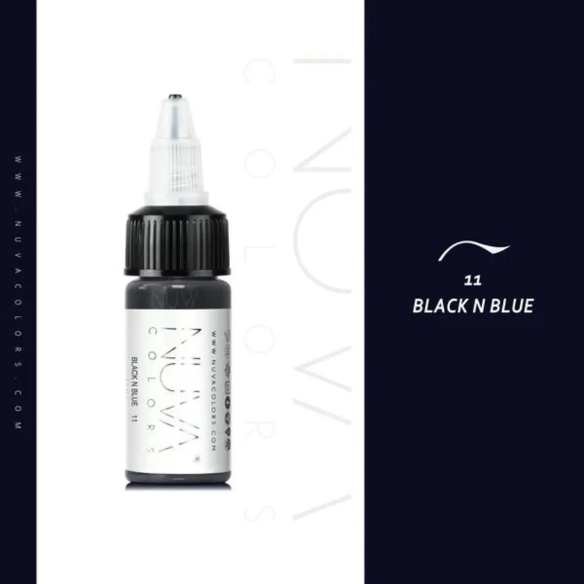 Permanent Eyeliner Pigment, Customizable, Cool Undertone for Microblading, Lash Line, Winged Eyeliner, Stardust or Smokey, Long-Lasting, Vegan, Made in USA (Black and Blue)