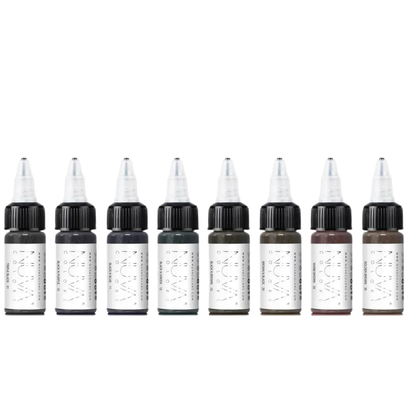 Permanent Eyeliner Pigment, Customizable, Cool Undertone for Microblading, Lash Line, Winged Eyeliner, Stardust or Smokey, Long-Lasting, Vegan, Made in USA, Eyeliner (8-Pack)