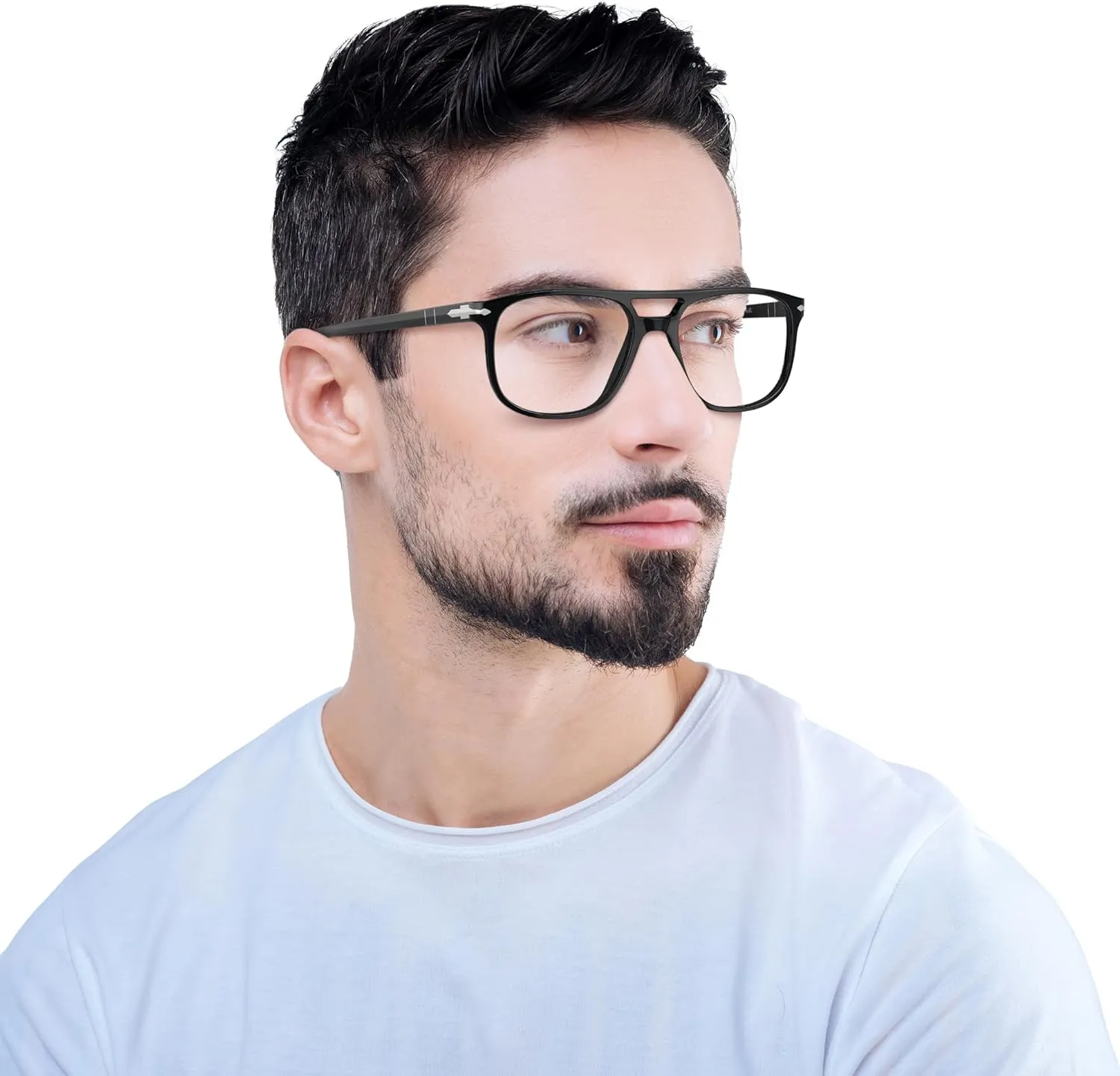 Persol Men's Po3329v Greta Aviator Prescription Eyewear Frames