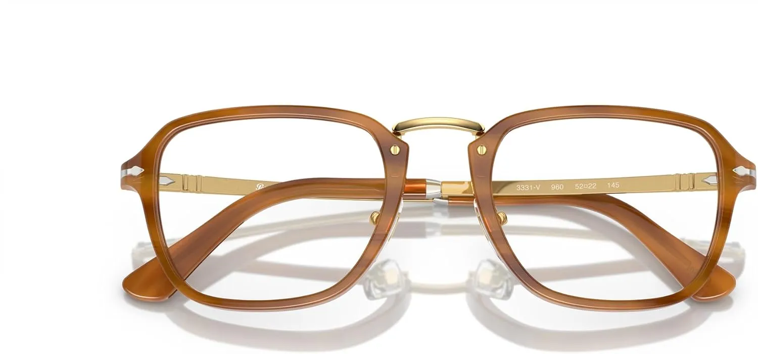 Persol Men's Po3331v Rectangular Prescription Eyewear Frames