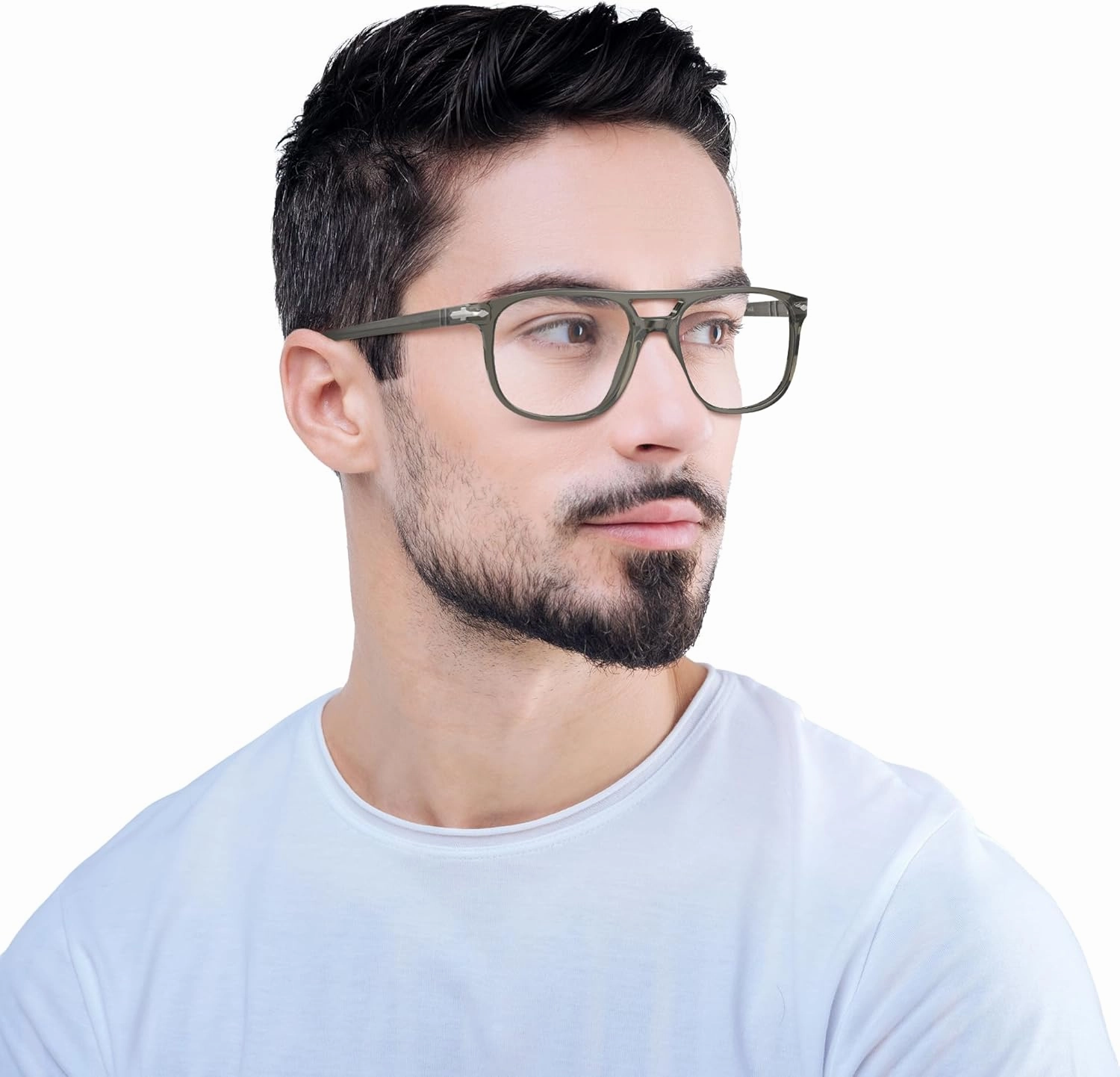 Persol Men's Po3329v Greta Aviator Prescription Eyewear Frames