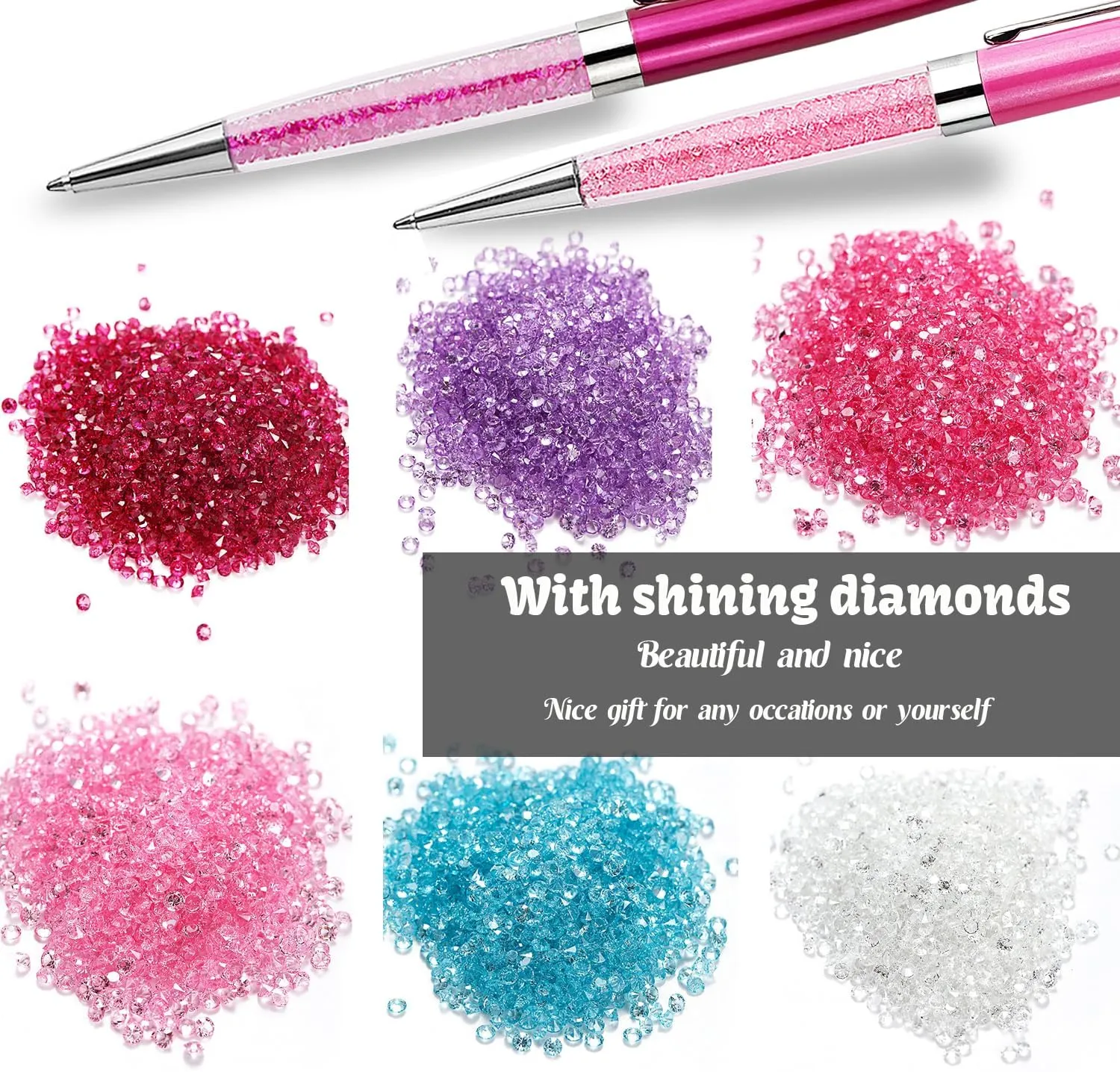 Personalized Gift Pens - Ballpoint Pen with Stylus Tip Stylish Pens, Premium Crystal Diamond Pen, Engraved Your Logo or Slogan Perfect for Graduate Lawyer/Professor 10PCS/ Pack…