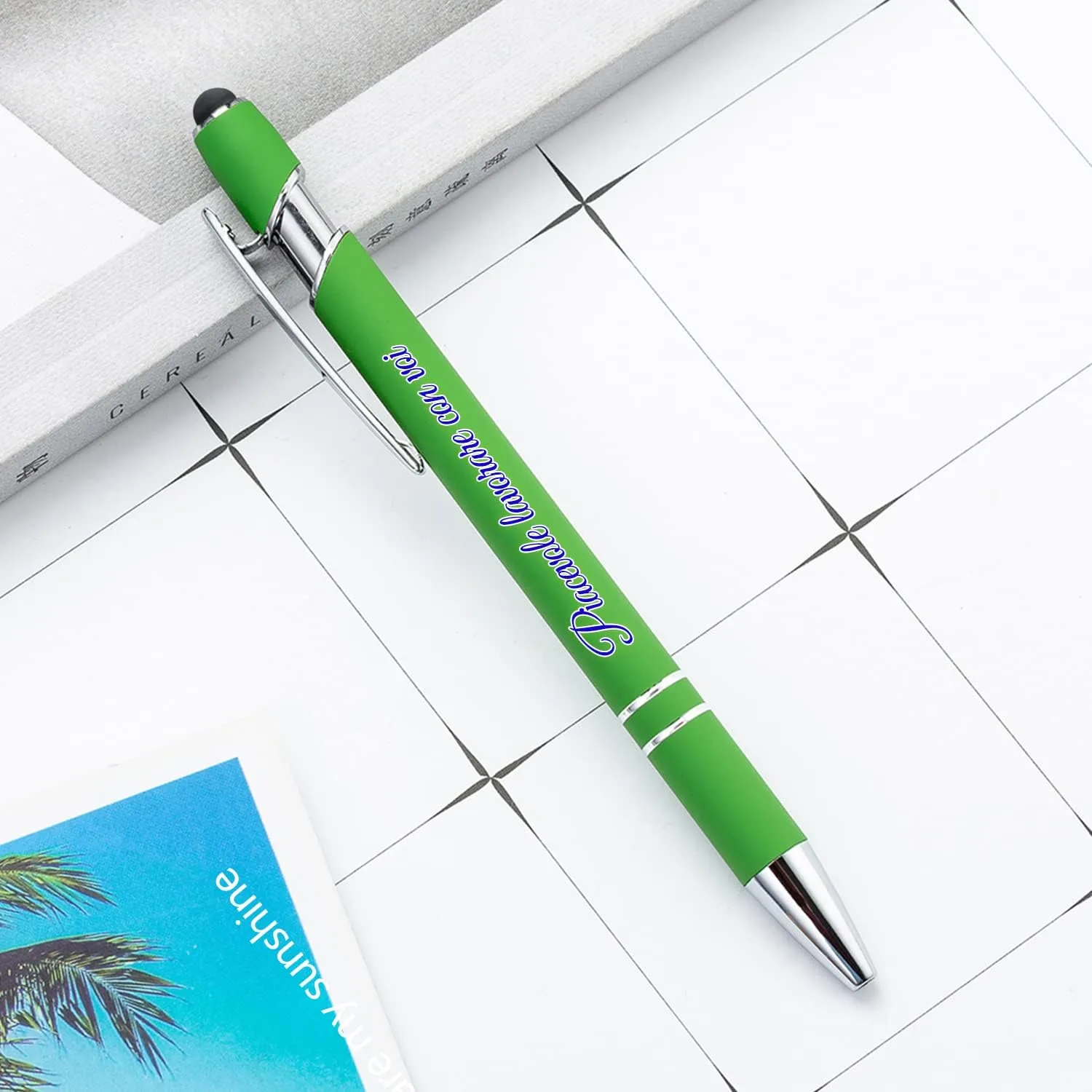 Personalized Multicolor Ballpoint Pens, Custom Ballpoint Pen with Your Name or Text, Black Ink Pen for Office Staff School Student Use, Bulk Free Printing with Name Message, Medium Point Pen, 96PCS