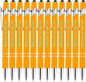 Personalized Stylus Ballpoint Pen, Compatible with Most Touchscreen Devices, Custom Ballpoint Pen with Message for Business,Graduation,Anniversaries, Personalized Pen Gift, Visually Attractive, 96PCS