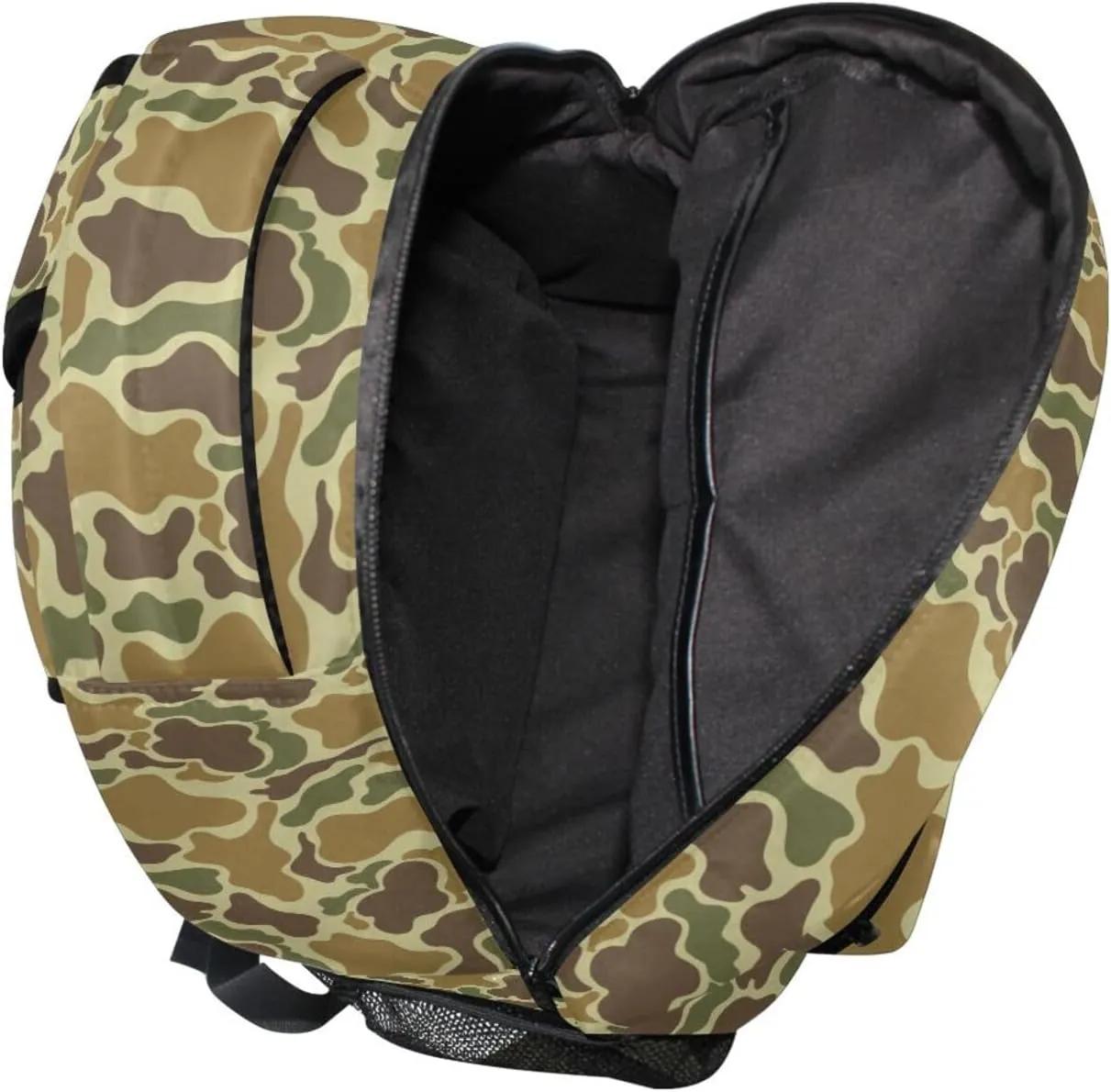 Pfrewn Kids Backpack for Girls Boys Camouflage Retro Backpacks Vintage Duck Hunter Lightweight School Bag 16"