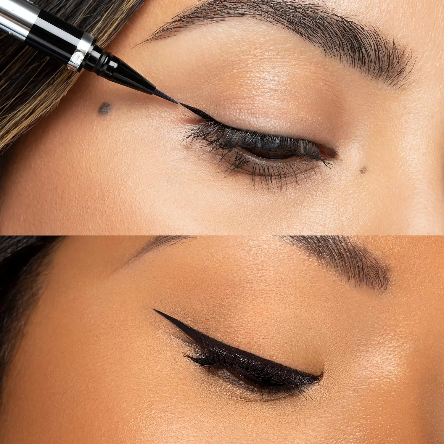 Physicians Formula Eye Booster Super Slim Liquid Eyeliner, Waterproof Precision with a Lash-Boosting Complex, Natural Finish, & Sensitive Skin Approved, Cruelty-Free & Vegan -Ultra Black (Pack of 2)