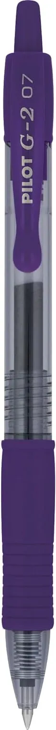 Pilot, G2 Premium Gel Roller Pens, Fine Point 0.7 mm, Iris Blue, Pack of 12