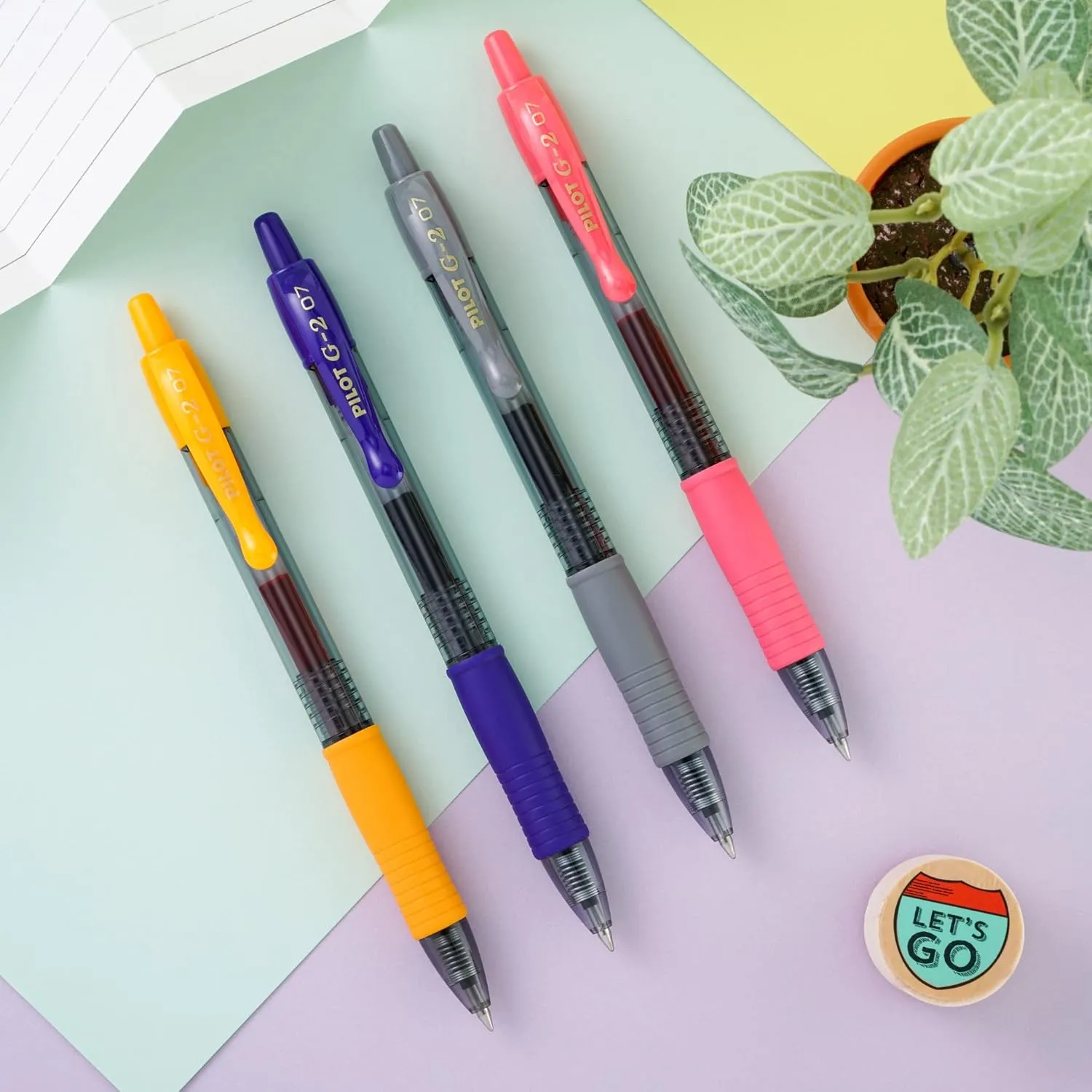 Pilot, G2 Premium Gel Roller Pens, Fine Point 0.7 mm, Iris Blue, Pack of 12