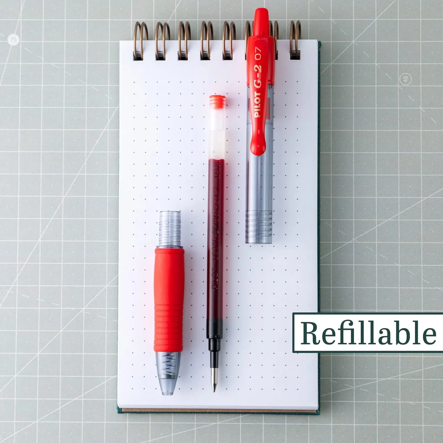Pilot, G2 Premium Gel Roller Pens, Fine Point 0.7 mm, Red, Pack of 14