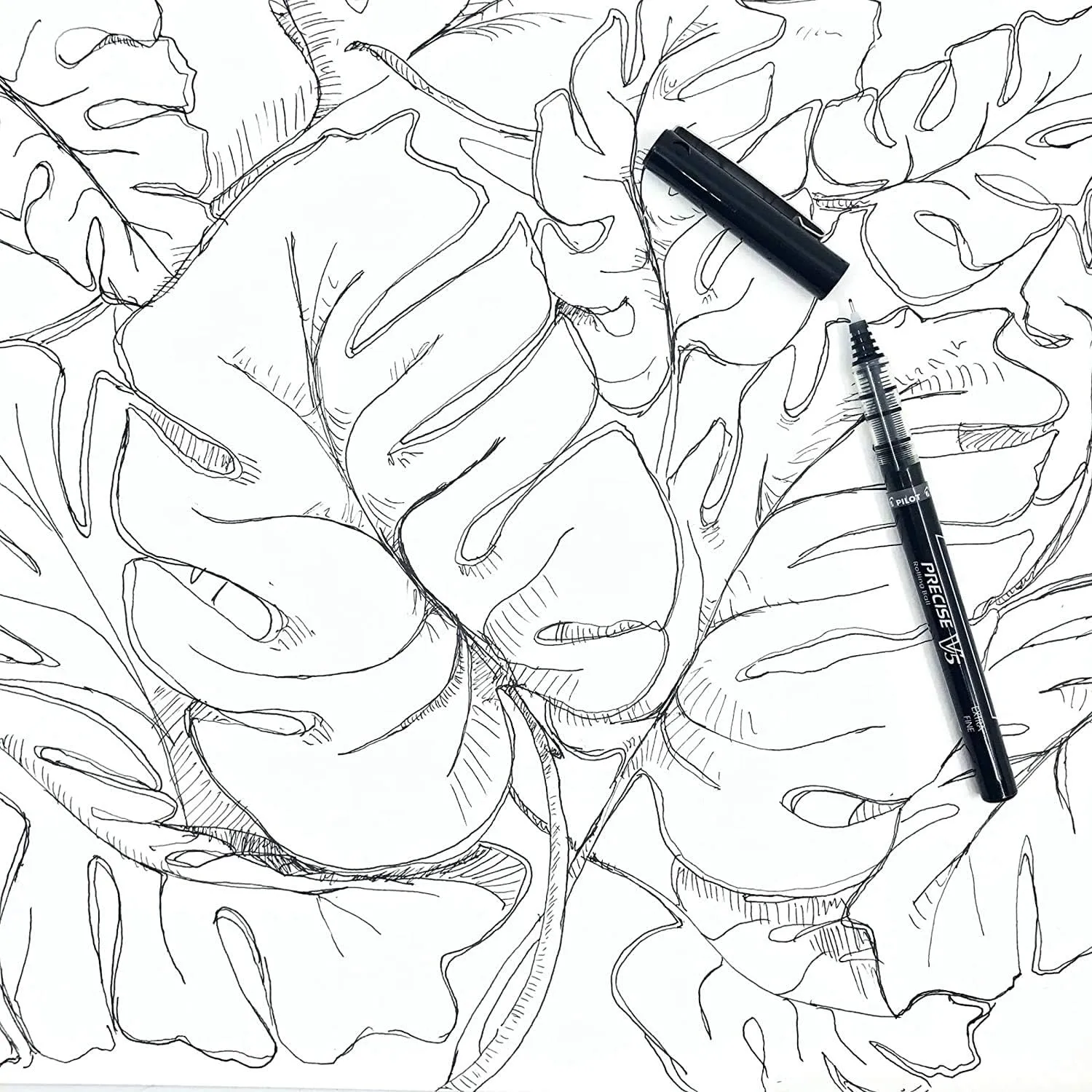 Pilot, Precise V5, Capped Liquid Ink Rolling Ball Pens, Extra Fine Point 0.5 mm, Blue/Black, Pack of 8